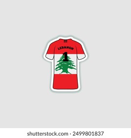 Get a sticker with a unique design of the Lebanon football jersey! A stylish and vibrant accessory for fans. Show your support for your favorite team!