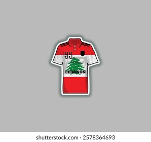 Get a sticker with a unique design of the Lebanon football jersey!