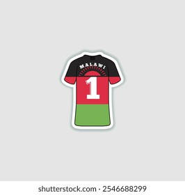 ¡Consigue una pegatina con un diseño único de la camiseta de fútbol de Malawi! Un accesorio elegante y vibrante para los fans. ¡Muestra tu Asistencia por tu equipo favorito!