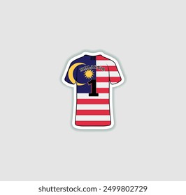 Get a sticker with a unique design of the Malaysia football jersey! A stylish and vibrant accessory for fans. Show your support for your favorite team!