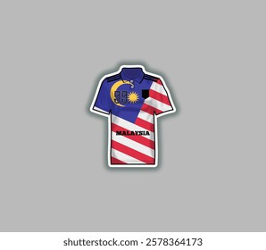 Get a sticker with a unique design of the Malaysia football jersey!