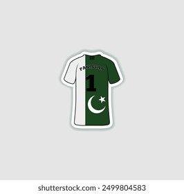 Get a sticker with a unique design of the Pakistan football jersey! A stylish and vibrant accessory for fans. Show your support for your favorite team!