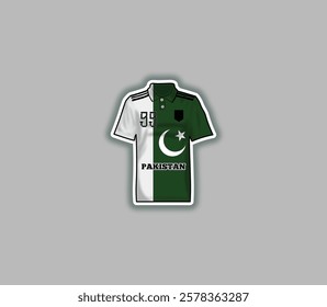 Get a sticker with a unique design of the Pakistan football jersey!