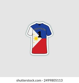 Get a sticker with a unique design of the Philippines football jersey! A stylish and vibrant accessory for fans. Show your support for your favorite team!