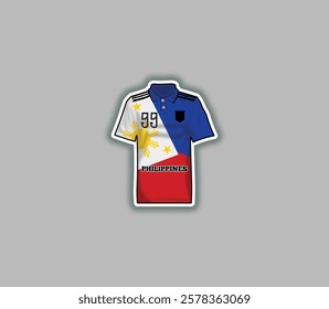 Get a sticker with a unique design of the Philippines football jersey!