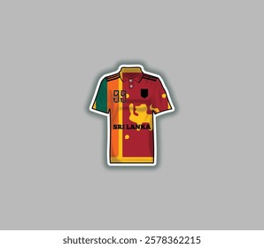 Get a sticker with a unique design of the Sri Lanka football jersey!