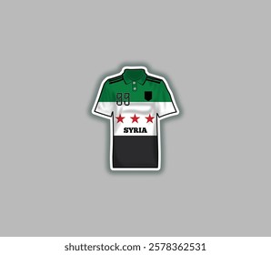 Get a sticker with a unique design of the Syria football jersey!