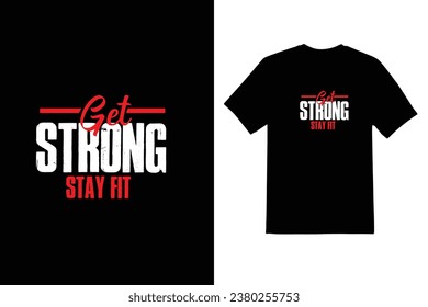 Get strong typeface t shirt design template