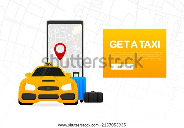 Get a taxi illustration background. Business\
vector icon. Business\
concept.