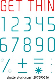 Get thin font part 2/2 digits