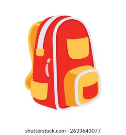 Holen Sie sich dieses 2D-Symbol, das einen Schülerrucksack zeigt
