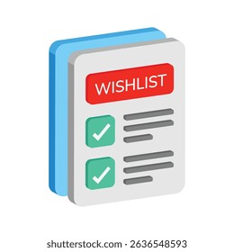 Get this 2d style icon of shopping wishlist
