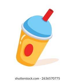 Get this 2d style icon of refreshing juice glass
