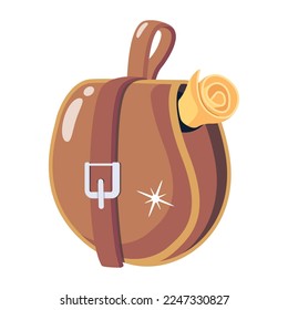 Get this amazing 2d icon of leather bag 