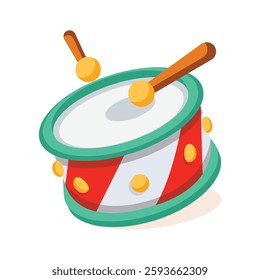 Get this amazing 3d style icon of party drum