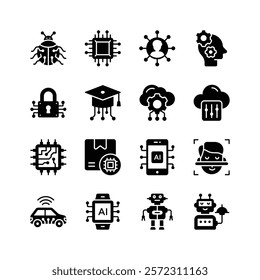 Get this amazing collection of artificial intelligence icons set