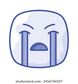 Obtener este increíble llanto emoji diseño de Vector, Vector personalizable