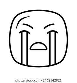 Get this amazing crying emoji vector design, customizable vector
