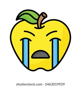 Get this amazing crying emoji vector design, customizable vector