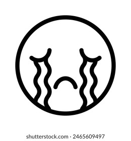 Obtener este increíble llanto emoji diseño de Vector, Vector personalizable