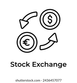 Get this amazing currency exchange vector design, editable icon
