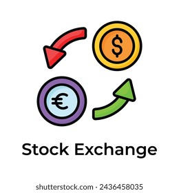 Obtener este increíble diseño de vector de cambio de divisas, icono editable