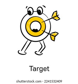 Get this amazing doodle icon of target 