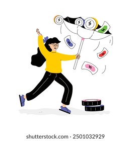 Get this amazing flat illustration of finance