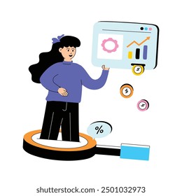 Get this amazing flat illustration of analysis