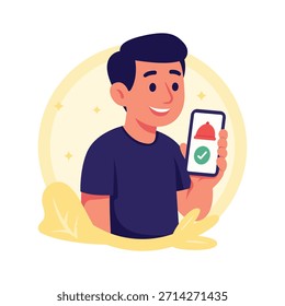 Obtenga esta increíble ilustración plana de App de entrega en estilo moderno