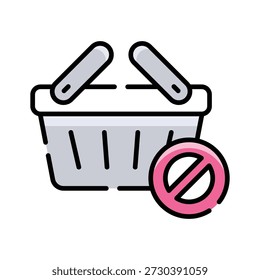 Obtenha este incrível ícone de estrutura de tópicos simples de restrições de compra bloqueadas