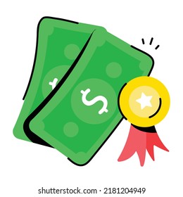 Get this amazing flat sticker of award money 
