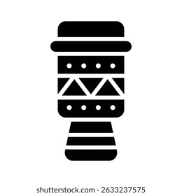 Get this amazing glyph style icon of carnival djembe drum