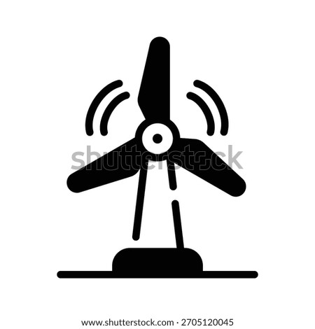 Get this amazing glyph style icon of windmill tower