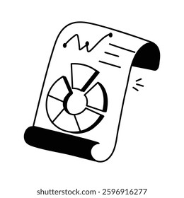Get this amazing icon of analytics report in modern style