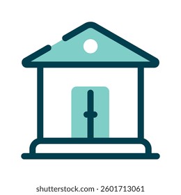 Get this amazing icon of bank in modern style