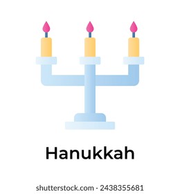 Get this amazing icon of candles in modern style, Hanukkah day vector design