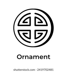 Get this amazing icon of chinese ornament in modern style