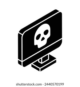 Get this amazing icon of computer hacking in trendy style