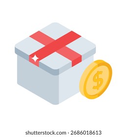 Obtenga este increíble ícono de pago de entrega, diseño de Vector contra entrega