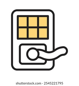 Get this amazing icon of digital lock in modern style
