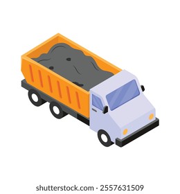 Get this amazing icon of dumper truck in modern style