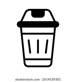 Get this amazing icon of dustbin in modern design style