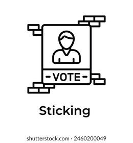 Get this amazing icon of election campaign, candidate poster