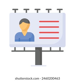 Get this amazing icon of election campaign, candidate poster, advertisement vector