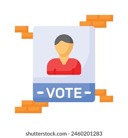 Get this amazing icon of election campaign, candidate poster