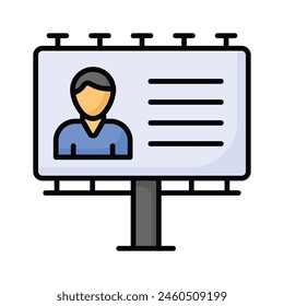 Consigue este increíble ícono de campaña electoral, afiche de candidato, Vector publicitario