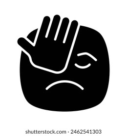 Get this amazing icon of facepalm emoji, sad expressions emoji