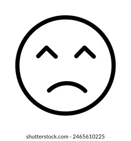 Get this amazing icon of frustrated emoji, premium vector