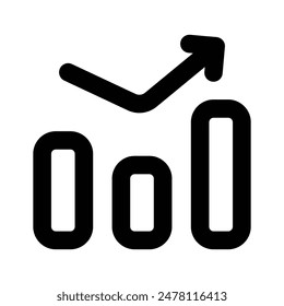 Get this amazing icon of growth chart in trendy style